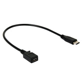 USB-C / Type-C 3.0 Male to Micro USB Female Cable Adapter, Length: 29cm